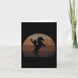 Tarjeta Rodeo retro Cowboy Western Country Horseback Ridin