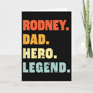 Tarjeta Rodney Papá Héroe Leyenda Nombre Personalizado Fa