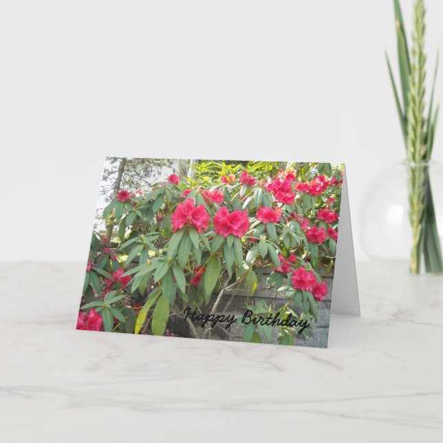 Tarjeta Rododendro rojo (Anverso)