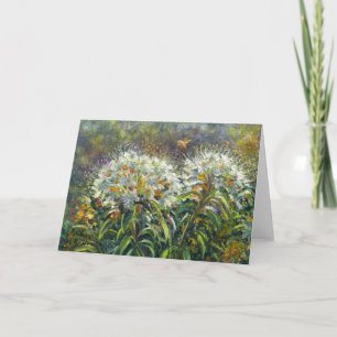 Tarjeta "Rododendros y abeja"