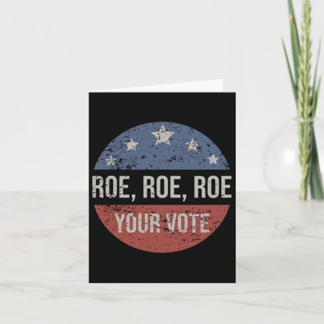Tarjeta Roe Roe Roe Roe tu voto feminista (Anverso)