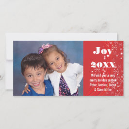 Tarjeta roja/blanca de las vacaciones del