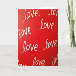 Tarjeta Roja Carmesí de Amor Repetido