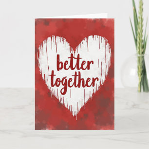 Tarjeta Roja Corazón Mejor Juntos