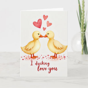 Tarjeta Roja de Amor de Pato