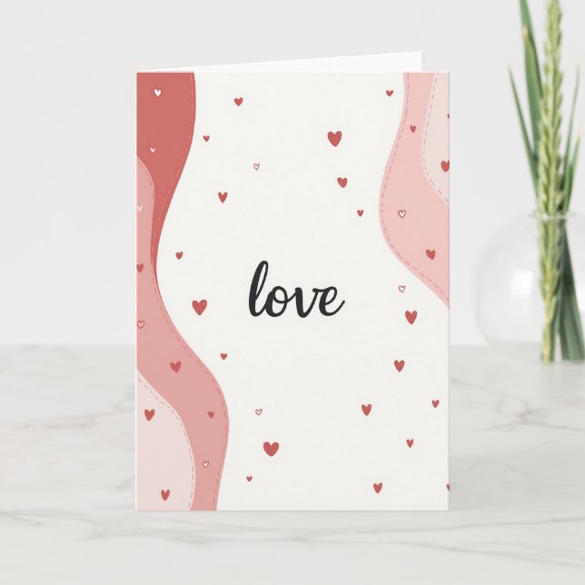 Tarjeta Roja de Amor Romántico (Anverso)