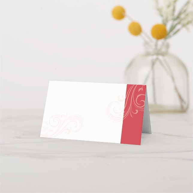 Tarjeta roja de asiento, colección de Bodas de Car (Anverso)
