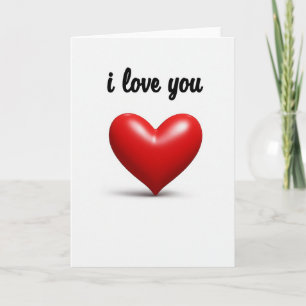 Tarjeta Roja de Corazón 3D 'Te Amo'
