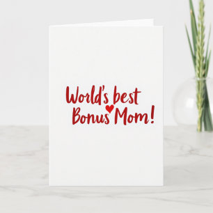 Tarjeta Roja de la Mejor Mamá Adicional del Mundo