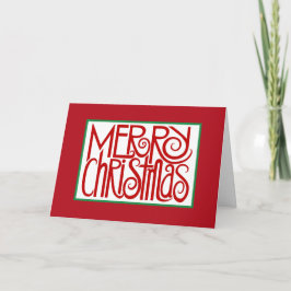 Tarjeta roja de navidad