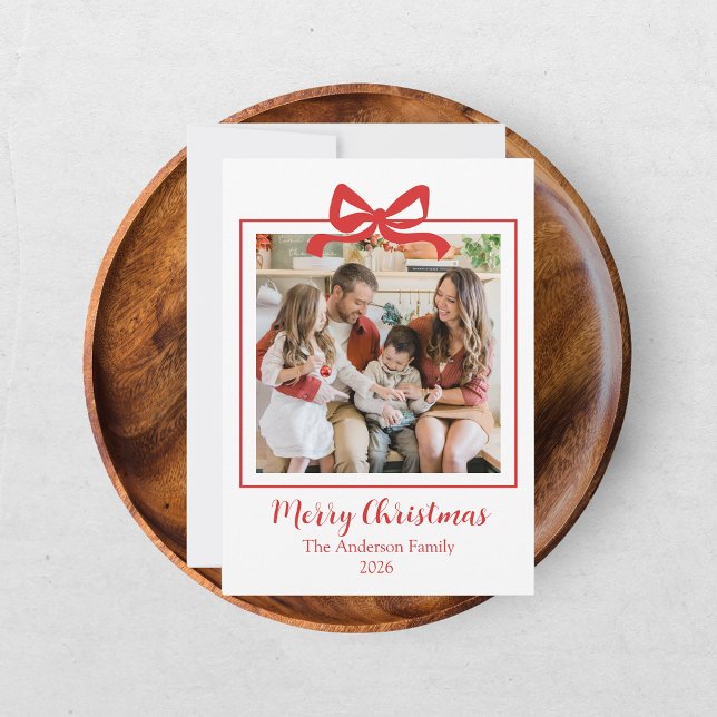 Tarjeta Roja de Navidad Alegre Casual Festiva con  (Subido por el creador)