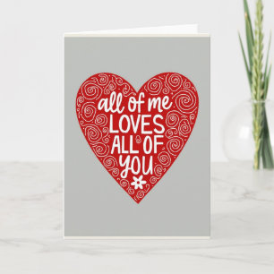 Tarjeta Roja de San Valentín con Letra a Mano