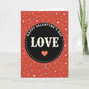 Tarjeta Roja de San Valentín Feliz Día del Amor