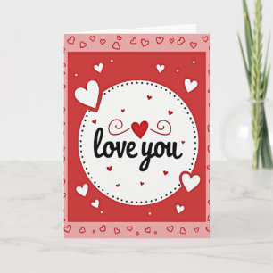 Tarjeta Roja de San Valentín Te Amo