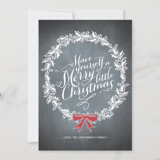 Tarjeta roja del día de fiesta de la cinta de la (Anverso)