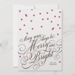 Tarjeta roja del día de fiesta de la escritura de