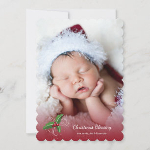 Tarjeta roja del día de fiesta de la foto de la