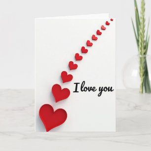 Tarjeta Roja del Día de San Valentín Te Amo