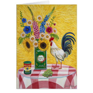 Tarjeta roja del gallo del control