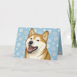 Tarjeta roja del personalizable de Shiba Inu de