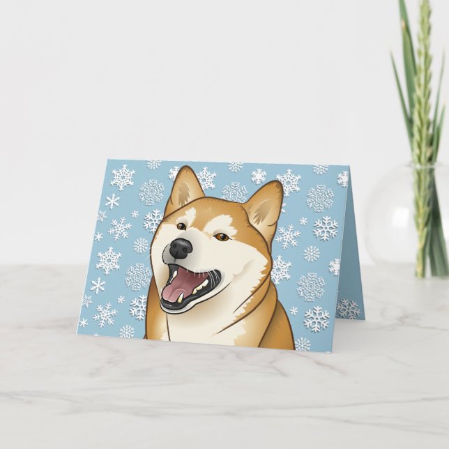 Tarjeta roja del personalizable de Shiba Inu de (Anverso)