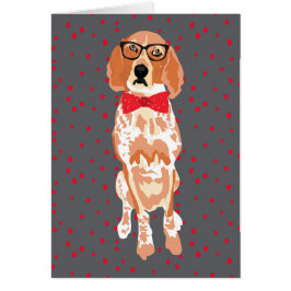 Tarjeta roja en blanco del Coonhound de la señal