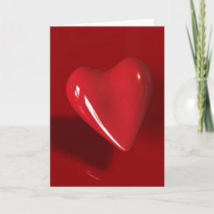 Tarjeta roja grande del corazón