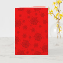 Tarjeta roja monocroma FTF 5x7 en blanco