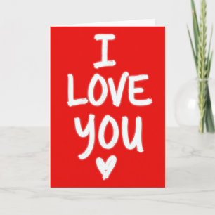Tarjeta Roja Neon 'Te Amo'