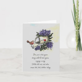 Tarjeta roja roja del petirrojo