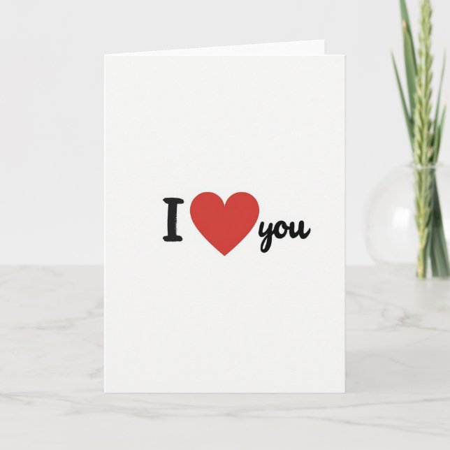Tarjeta Roja Te Amo (Anverso)