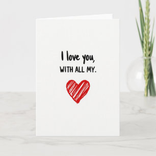 Tarjeta Roja Te Amo Corazón