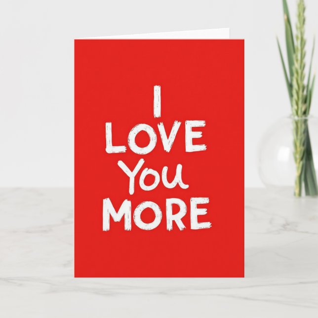 Tarjeta Roja Te Amo Más (Anverso)