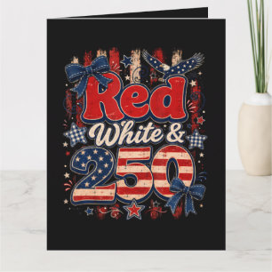 Tarjeta Rojo Blanco 250 Años Libertad Americana 1776-2026