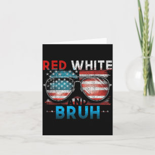 Tarjeta Rojo Blanco Y Bruh 4 De Julio Divertido América