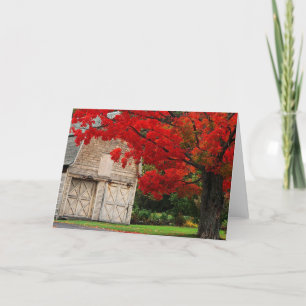 Tarjeta Rojo del otoño