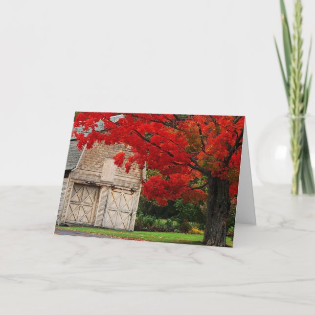 Tarjeta Rojo del otoño (Anverso)