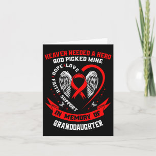 Tarjeta Rojo En Memoria De La Conciencia De La Enfermedad 