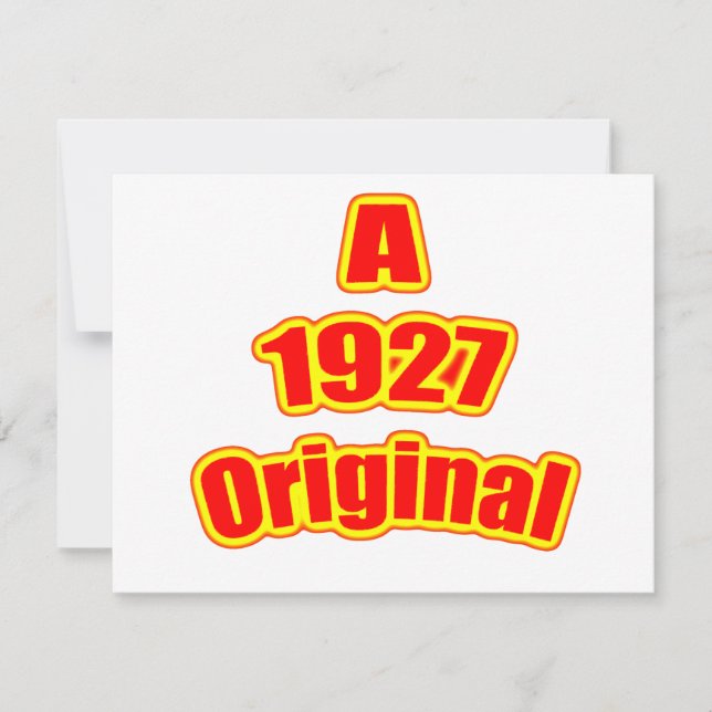 Tarjeta Rojo original de 1927 (Anverso)