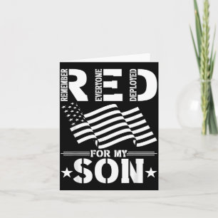 Tarjeta ROJO por mi hijo Recuerden a todos los desplegados