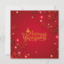 Rojo y Dorado Feliz Navidad (Personalizar) Plano 