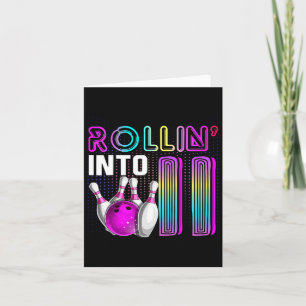 Tarjeta Rollin en 11 Bowling Birthday Party 11th Birthda