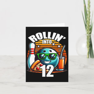 Tarjeta Rollin en 12 Bowling Birthday Party