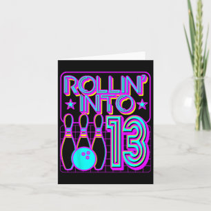 Tarjeta Rollin en 13 Bowling Bowler 13ª fiesta de cumpleañ