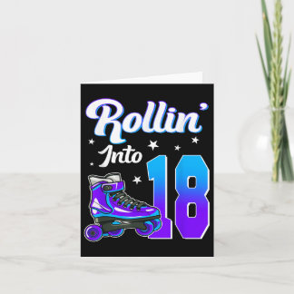 Tarjeta Rollin en 18 Roller Skating Theme Cumpleaños 18
