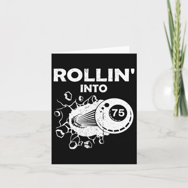 Tarjeta Rollin en 75 Billetes 75 Bil Flaming de cumpleaños (Anverso)