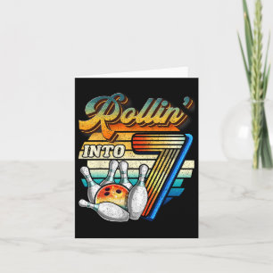 Tarjeta Rollin en 7 Bowling Birthday Party 7º cumpleaños