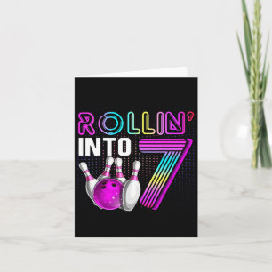 Tarjeta Rollin en 7 Bowling Birthday Party 7º cumpleaños