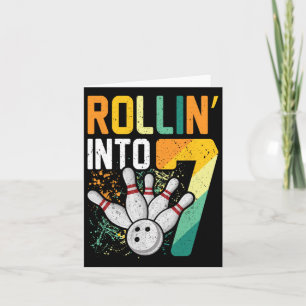 Tarjeta Rollin en 7 Fiesta de Cumpleaños Retro 7 Bir