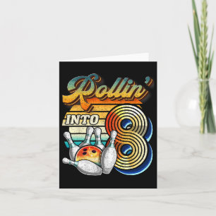 Tarjeta Rollin en 8 Bowling Birthday Party 8º cumpleaños